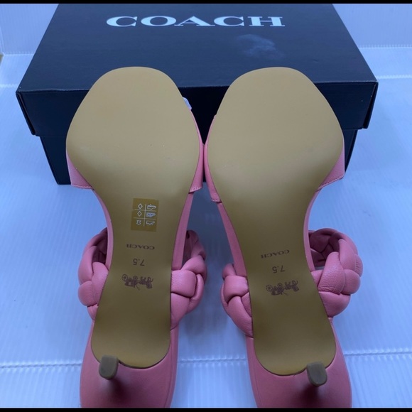 BNWT Coach mini heel open toe sandal size 7.5 - Picture 5 of 5